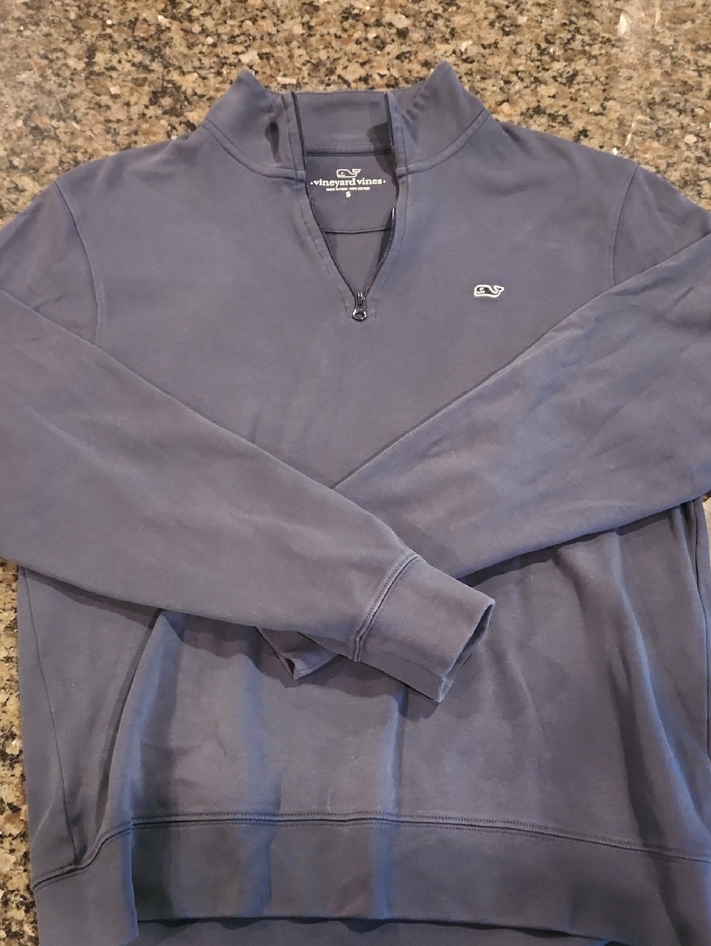 Vineyard Vines Men's Slate Blue Quarter-Zip Pullover